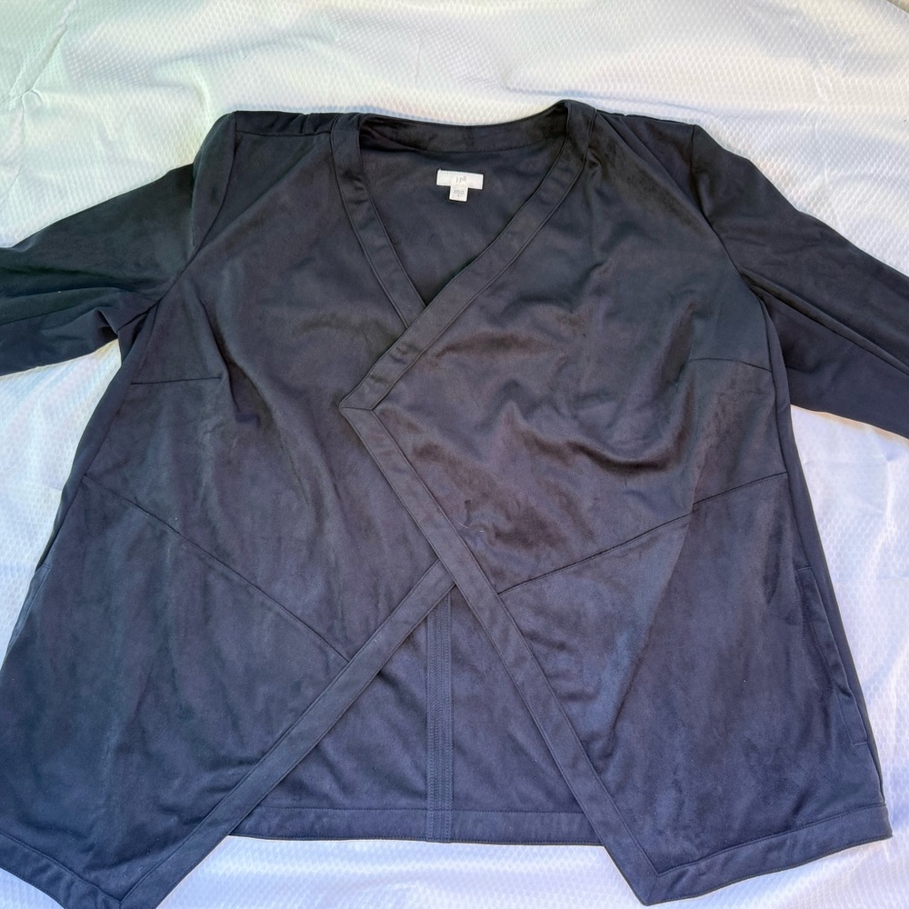 J. Jill Charcoal Wrap Blazer